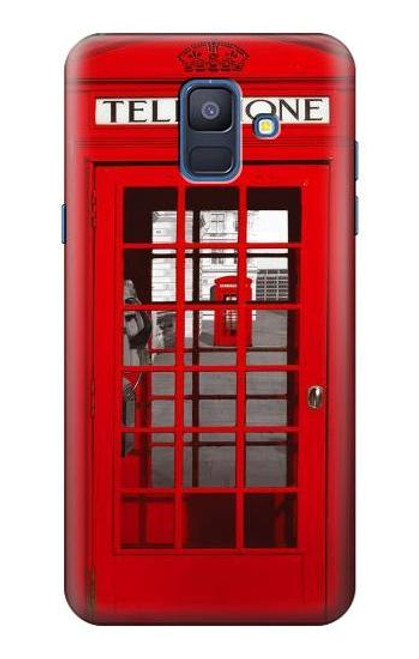 S0058 British Red Telephone Box Case For Samsung Galaxy A6 (2018)