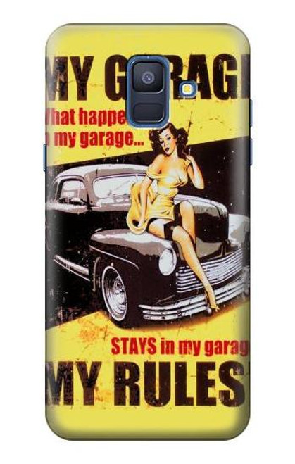 S3198 My Garage Pinup Girl Case For Samsung Galaxy A6 (2018)