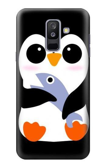 S2631 Cute Baby Penguin Case For Samsung Galaxy A6+ (2018), J8 Plus 2018, A6 Plus 2018