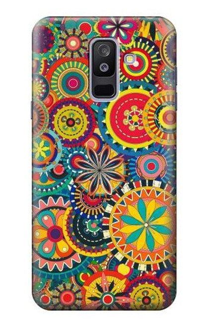 S3272 Colorful Pattern Case For Samsung Galaxy A6+ (2018), J8 Plus 2018, A6 Plus 2018