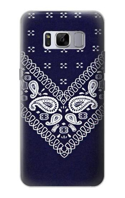 S3357 Navy Blue Bandana Pattern Case For Samsung Galaxy S8 Plus
