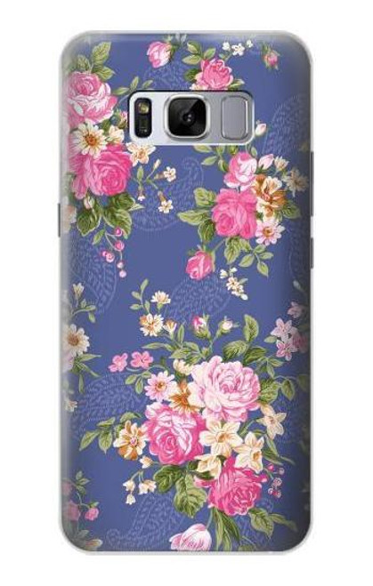 S3265 Vintage Flower Pattern Case For Samsung Galaxy S8