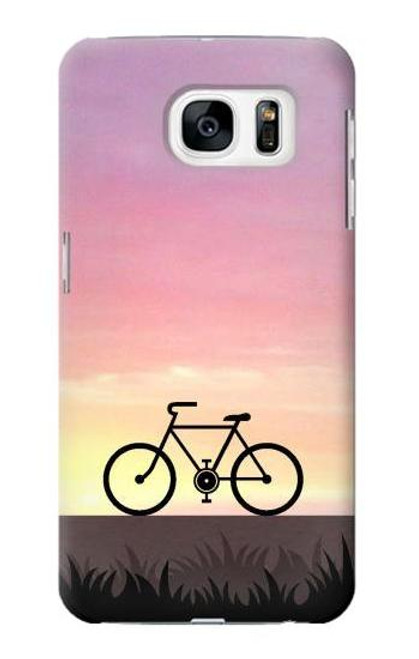 S3252 Bicycle Sunset Case For Samsung Galaxy S7