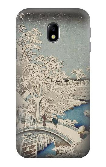 S3350 Utagawa Hiroshige Drum Bridge Yuhi Hill in Meguro Case For Samsung Galaxy J3 (2017) EU Version