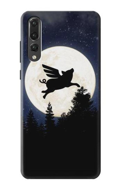 S3289 Flying Pig Full Moon Night Case For Huawei P20 Pro