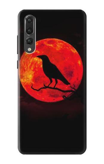 S3328 Crow Red Moon Case For Huawei P20 Pro