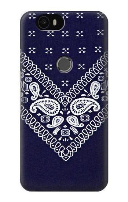 S3357 Navy Blue Bandana Pattern Case For Huawei Nexus 6P