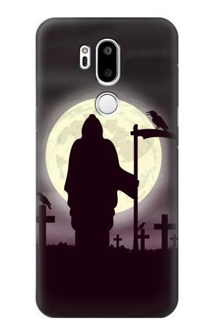 S3262 Grim Reaper Night Moon Cemetery Case For LG G7 ThinQ