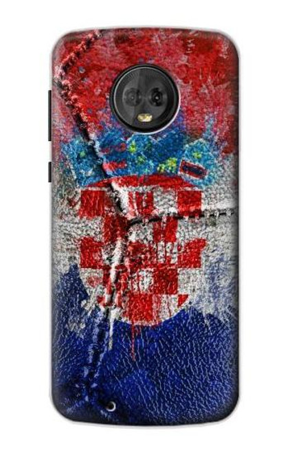 S3313 Croatia Flag Vintage Football Graphic Case For Motorola Moto G6