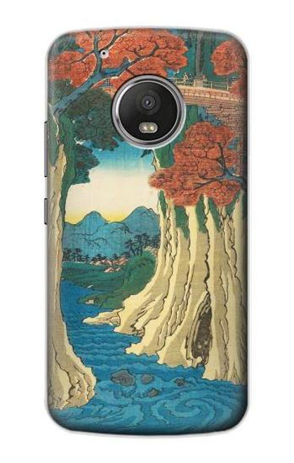 S3348 Utagawa Hiroshige The Monkey Bridge Case For Motorola Moto G5 Plus