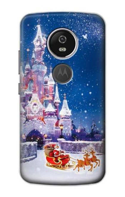 S3282 Santa Xmas Castle Case For Motorola Moto E5 Plus