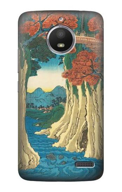 S3348 Utagawa Hiroshige The Monkey Bridge Case For Motorola Moto E4