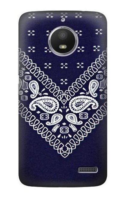 S3357 Navy Blue Bandana Pattern Case For Motorola Moto E4