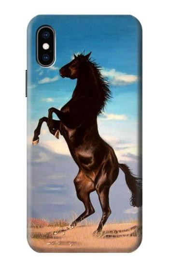 S0934 Wild Black Horse Case For iPhone X, iPhone XS
