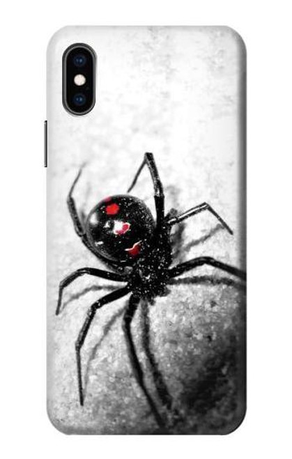 S2386 Black Widow Spider Case For iPhone X, iPhone XS