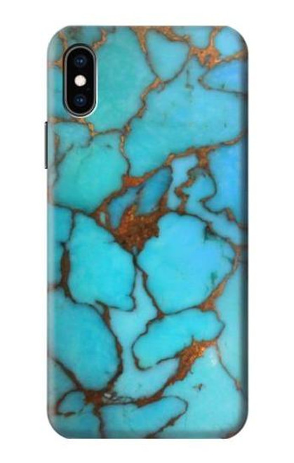 S2685 Aqua Turquoise Gemstone Graphic Printed Case For iPhone X, iPhone XS