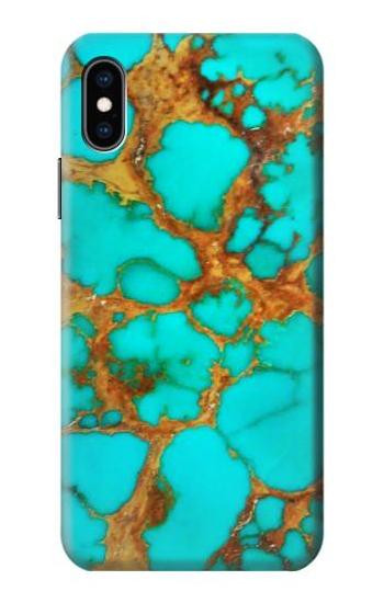 S2688 Aqua Copper Turquoise Gemstone Graphic Case For iPhone X, iPhone XS