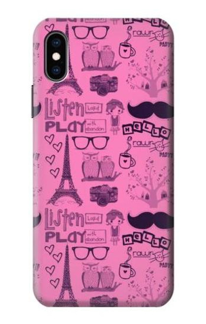 S2885 Paris Pink Case For iPhone X, iPhone XS