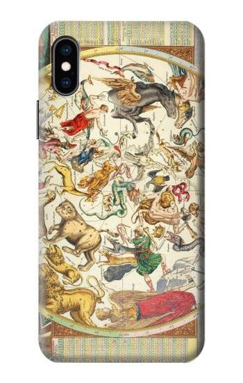 S3145 Antique Constellation Star Sky Map Case For iPhone X, iPhone XS