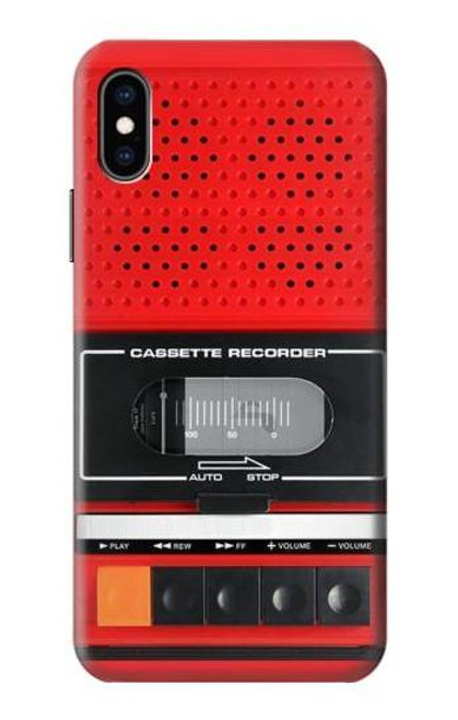 S3204 Red Cassette Recorder Graphic Case For iPhone X, iPhone XS