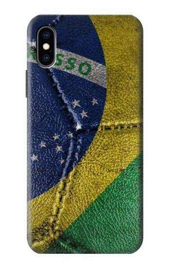 S3297 Brazil Flag Vintage Football Graphic Case For iPhone X, iPhone XS