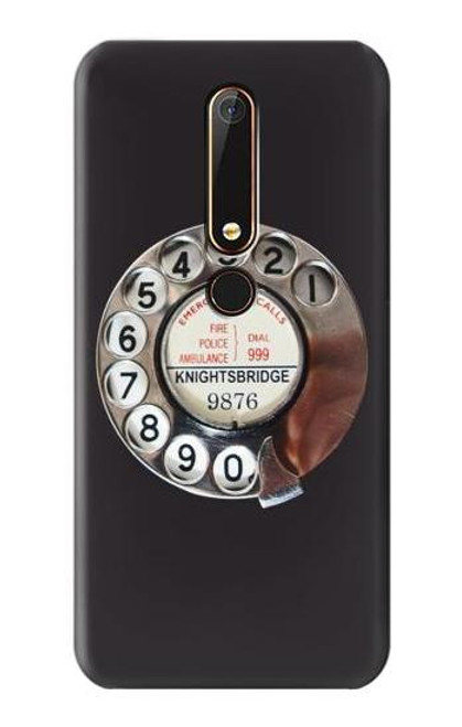 S0059 Retro Rotary Phone Dial On Case For Nokia 6.1, Nokia 6 2018