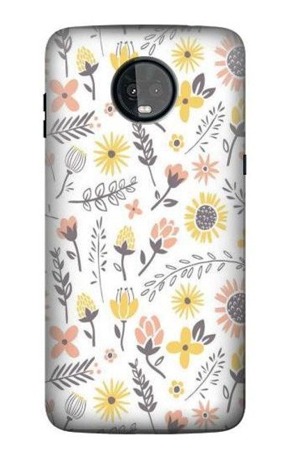 S2354 Pastel Flowers Pattern Case For Motorola Moto Z3, Z3 Play