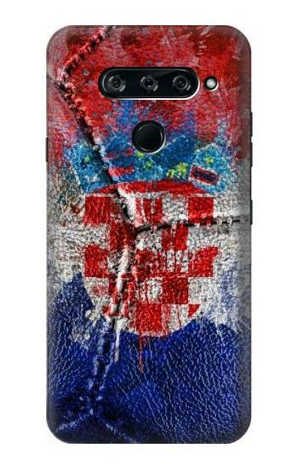 S3313 Croatia Flag Vintage Football Graphic Case For LG V40, LG V40 ThinQ