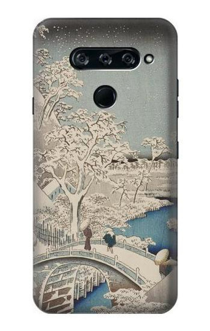 S3350 Utagawa Hiroshige Drum Bridge Yuhi Hill in Meguro Case For LG V40, LG V40 ThinQ