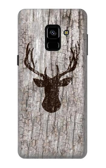 S2505 Reindeer Head Old Wood Texture Graphic Case For Samsung Galaxy A8 (2018)