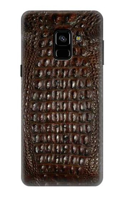 S2850 Brown Skin Alligator Graphic Printed Case For Samsung Galaxy A8 (2018)