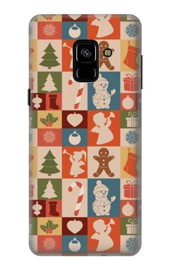S2854 Cute Xmas Pattern Case For Samsung Galaxy A8 (2018)