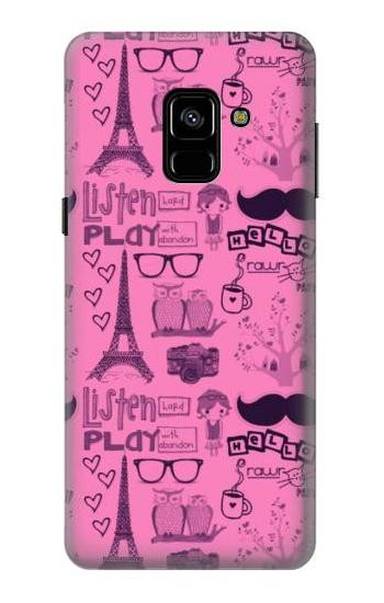 S2885 Paris Pink Case For Samsung Galaxy A8 (2018)