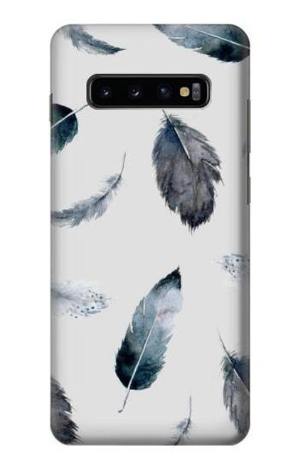 S3085 Feather Paint Pattern Case For Samsung Galaxy S10 Plus