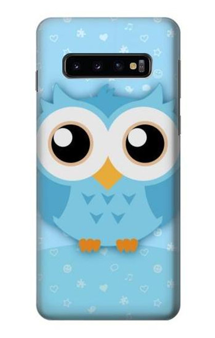 S3029 Cute Blue Owl Case For Samsung Galaxy S10