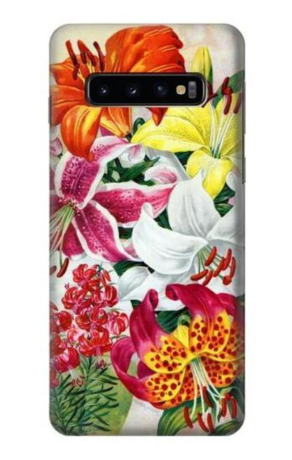 S3205 Retro Art Flowers Case For Samsung Galaxy S10