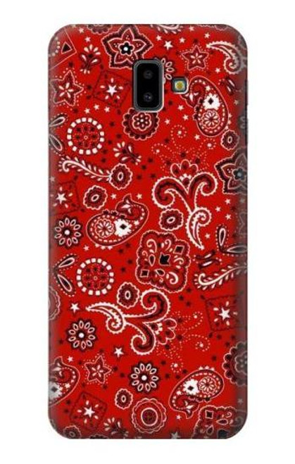 S3354 Red Classic Bandana Case For Samsung Galaxy J6+ (2018), J6 Plus (2018)