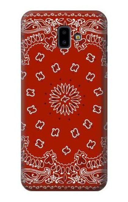 S3355 Bandana Red Pattern Case For Samsung Galaxy J6+ (2018), J6 Plus (2018)