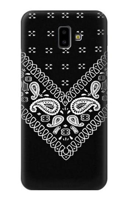 S3363 Bandana Black Pattern Case For Samsung Galaxy J6+ (2018), J6 Plus (2018)