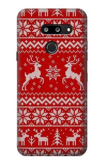 S2835 Christmas Reindeer Knitted Pattern Case For LG G8 ThinQ