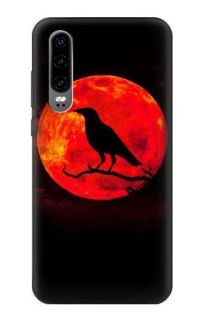 S3328 Crow Red Moon Case For Huawei P30