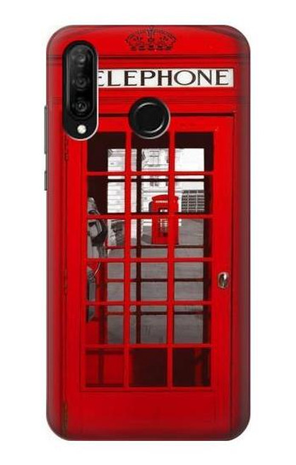 S0058 British Red Telephone Box Case For Huawei P30 lite