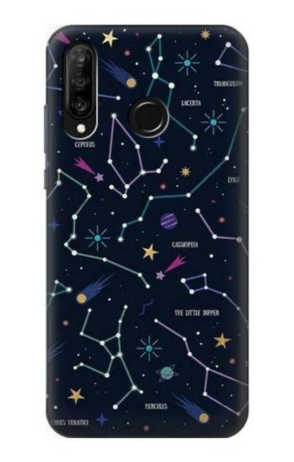 S3220 Star Map Zodiac Constellations Case For Huawei P30 lite