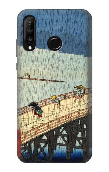 S3347 Utagawa Hiroshige Sudden shower Case For Huawei P30 lite