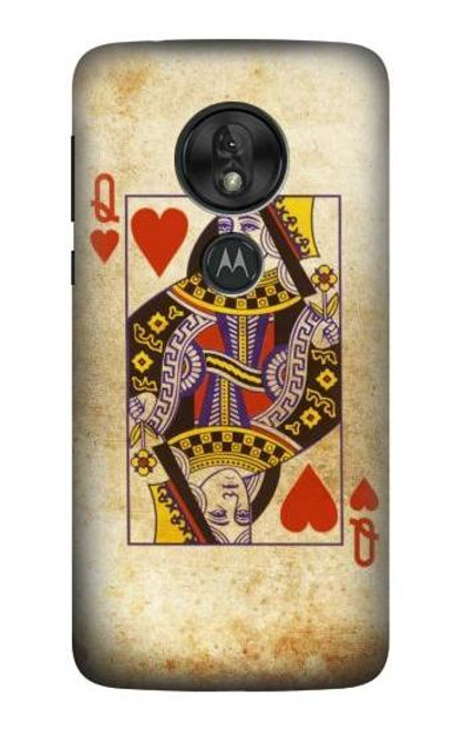 S2833 Poker Card Queen Hearts Case For Motorola Moto G7 Play