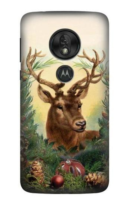 S2841 Vintage Reindeer Christmas Case For Motorola Moto G7 Play