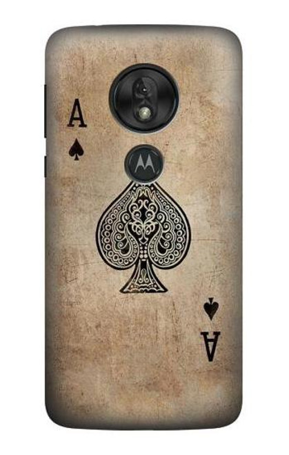 S2928 Vintage Spades Ace Card Case For Motorola Moto G7 Play