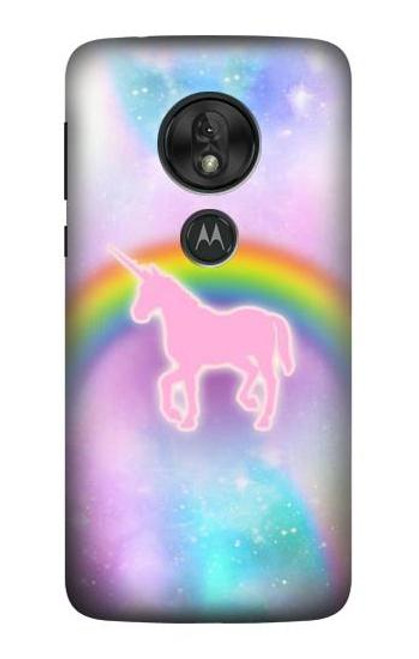 S3070 Rainbow Unicorn Pastel Sky Case For Motorola Moto G7 Play