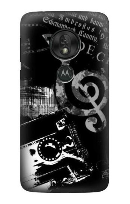 S3197 Music Cassette Note Case For Motorola Moto G7 Play