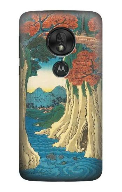 S3348 Utagawa Hiroshige The Monkey Bridge Case For Motorola Moto G7 Play